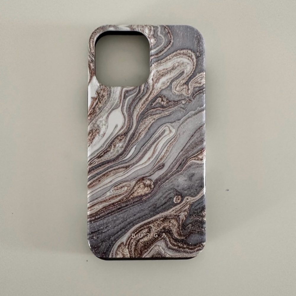 BURGA 13 Pro Max - Marble Pattern Phone Case - Khaki/tan, Gray and Brown